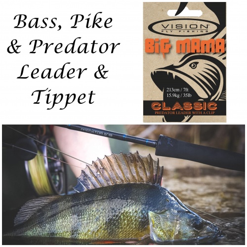 Bass, Pike & Predator Leader & Tippet